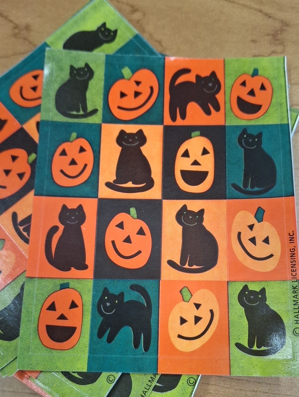 Hallmark Orange & Black Halloween Cat and Pumpkin Sticker Sheets 15